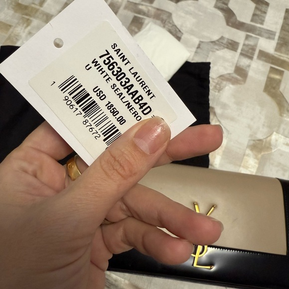 Yves Saint Laurent Black and Tan Clutch - Picture 9 of 9